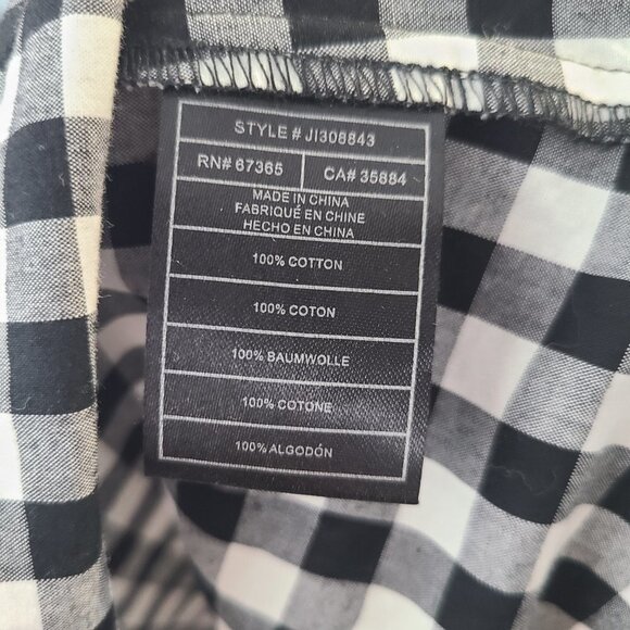 BB DAKOTA Alter‎ Ego Bell Sleeve Black White Gingham Wrap Mini Dress Small - Picture 3 of 7